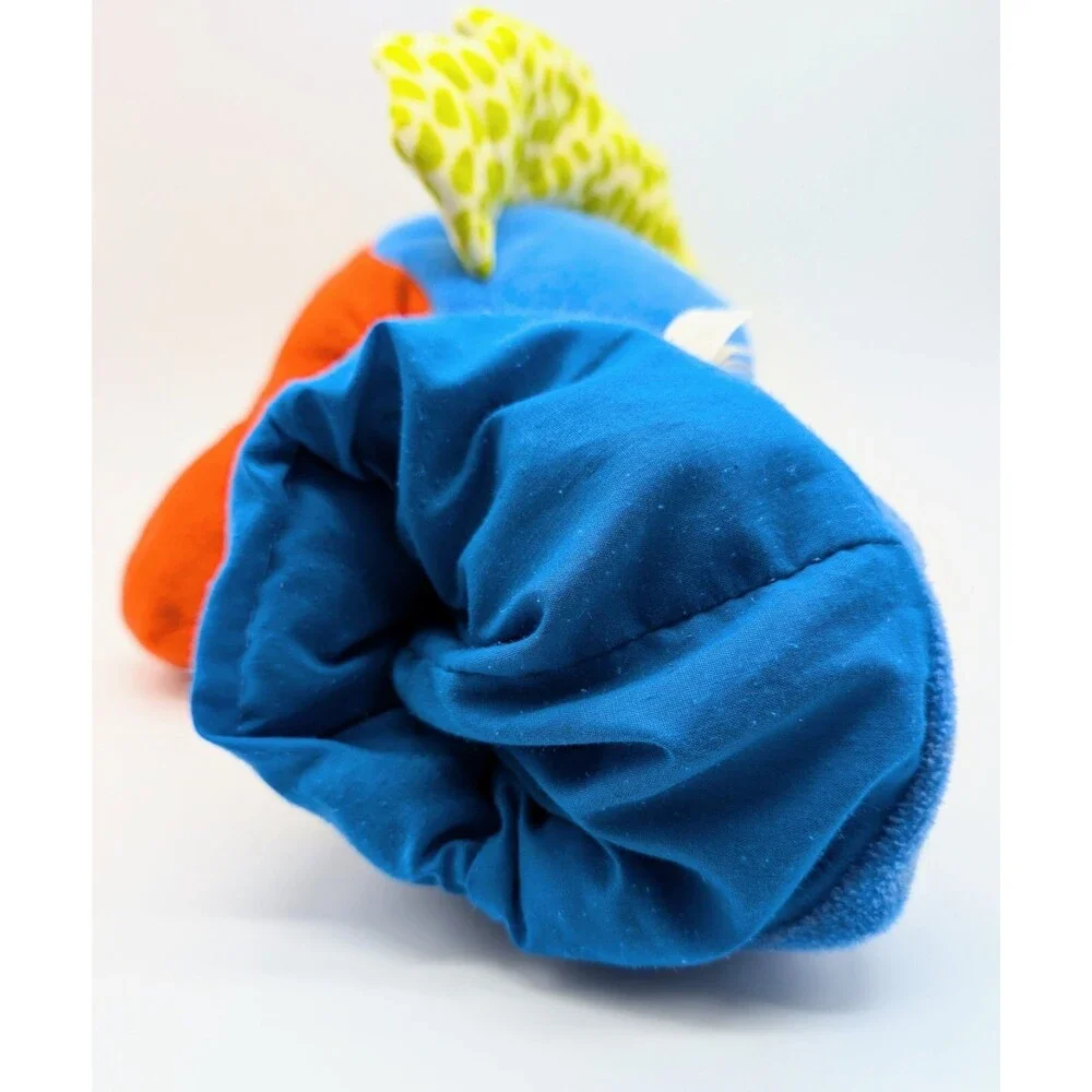 Manhattan Toy Dragon Hand Puppet Plush Orange Blue Stuffed Animal 2010 17